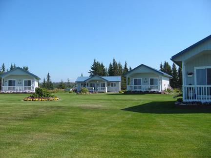 Alaska cottages view from lawn