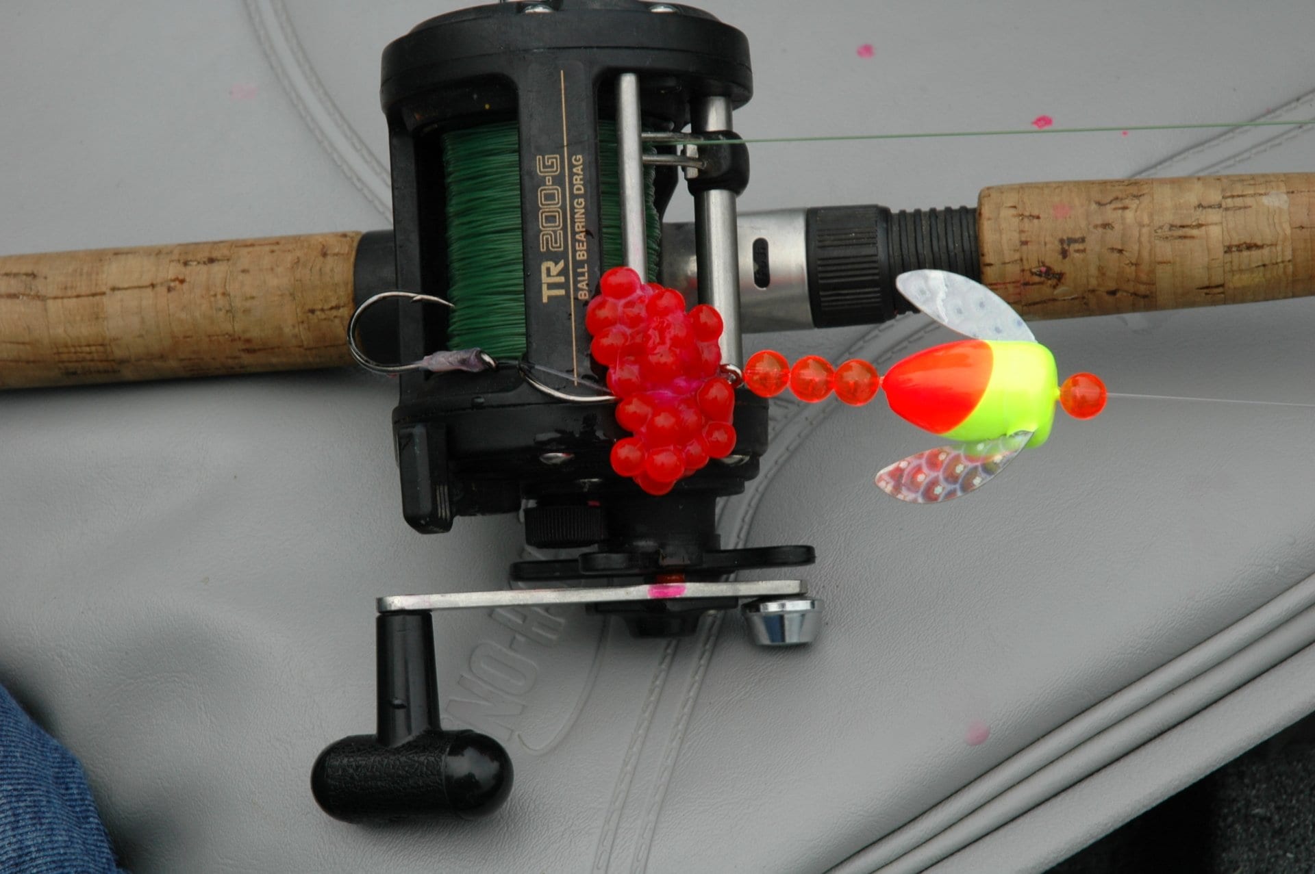 rod with reel and lure