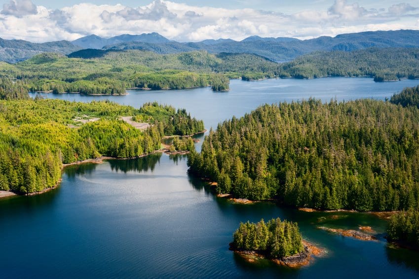 Alaska wilderness aerial view