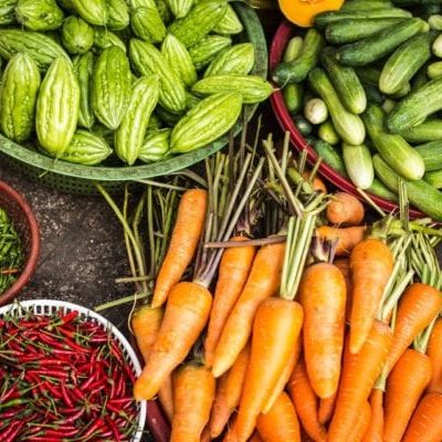 farmers market vegetables