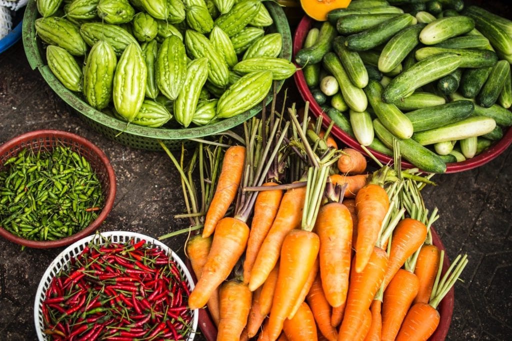 farmers market vegetables