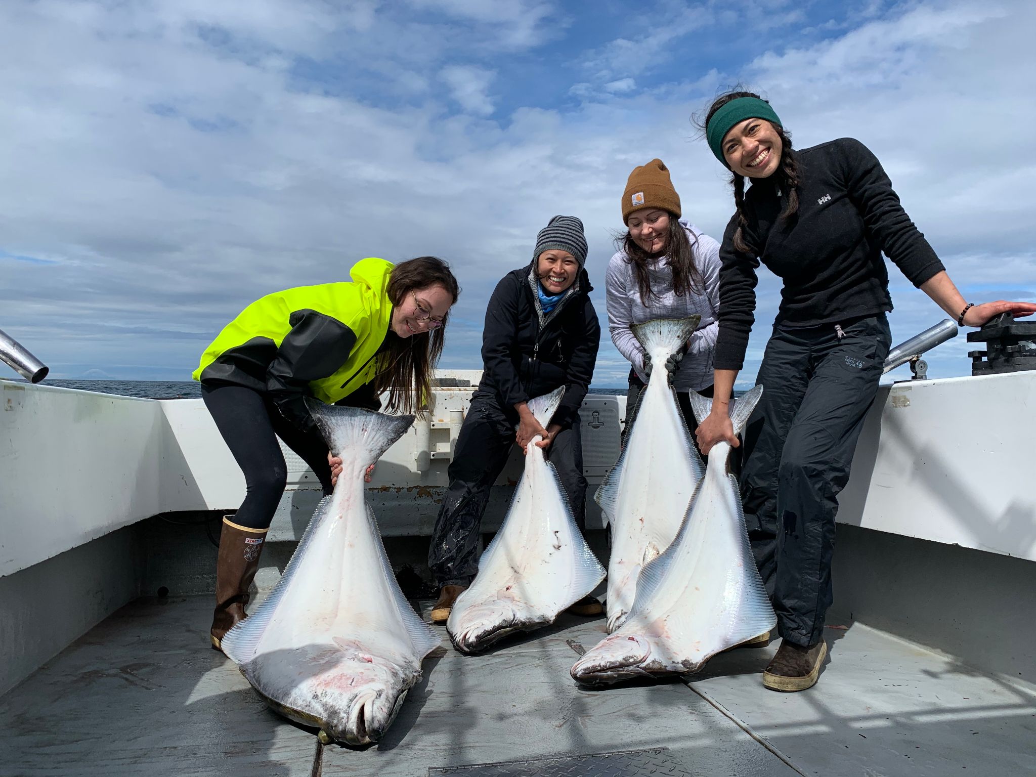 women halibut fishing